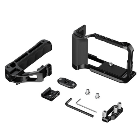 SmallRig 5766B - zestaw, klatka, uchwyt górny i zacisk kabli HDMI i USB-C, do Canon EOS R50 V (czarny) - zawartość zestawu